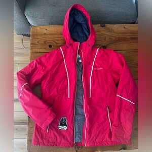 Columbia Pink and Navy Blue Women’s Thermal Coil Snow Jacket size Medium